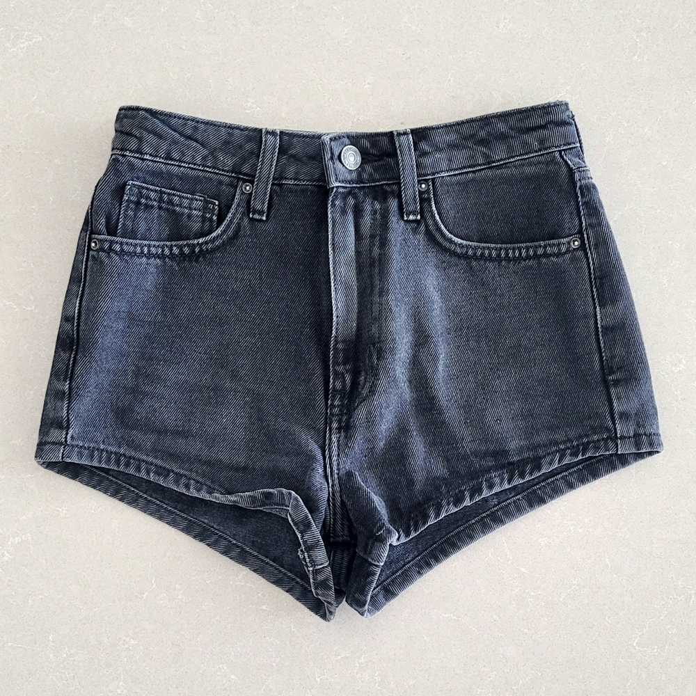 Black Denim Shorts